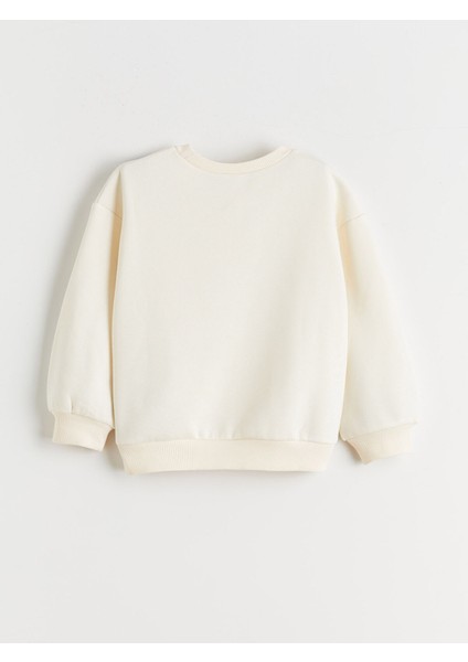 Yeni Sezon Bisiklet Yaka Elsa Baskılı Kız Çocuk Sweatshirt 2'li indirimleri