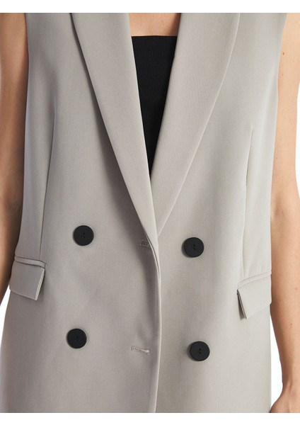 Yeni Sezon Kadın Ceket Yaka Düz Klasik Yelek modelleri