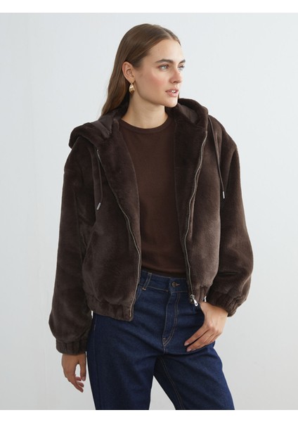 Yeni Sezon Kapüşonlu Kadın Kürk Ceket