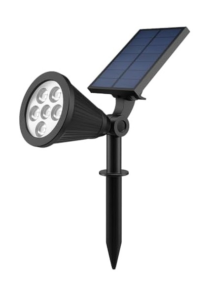 Solar LED Bahçe 6400K Beyaz Işık – Güneş Enerjili Kazıklı & Duvar Montajlı Çim Aydınlatma Lambası – 7 Led, IP65, 90 Lümen, 140X270X95 mm fiyatları