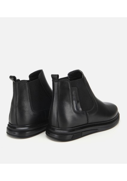 02BOH315340A100 ERKEK Deri Siyah Lastik Detaylı Comfort Chealsea Bot fırsatları