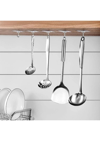 Şeffaf Askı Süper Güçlü Yapışkanlı Suya Dayanıklı Şeffaf Askı 5li Set Yeniden Kullanılabilir Kancalar fiyatları