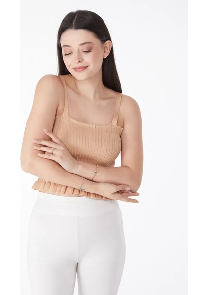 Yzlal Yazlık Triko Crop Vizon (Beden: Standart) indirimleri