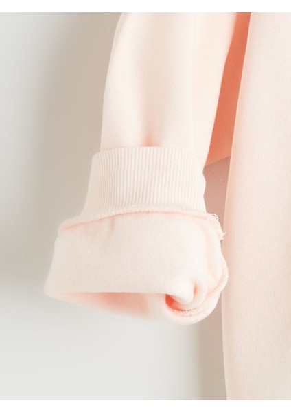 Yeni Sezon Bisiklet Yaka Minnie Mouse Baskılı Kız Çocuk Sweatshirt modelleri