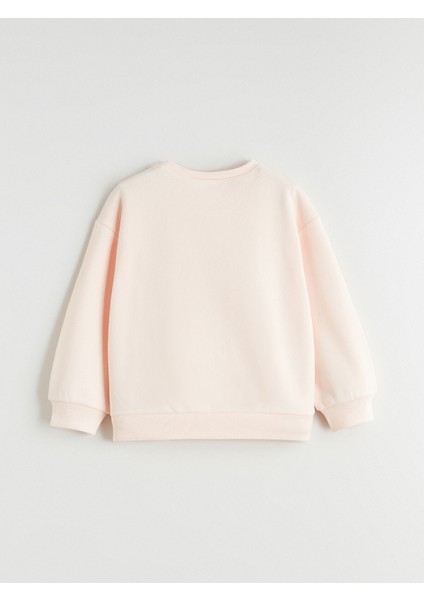 Yeni Sezon Bisiklet Yaka Minnie Mouse Baskılı Kız Çocuk Sweatshirt fırsatları