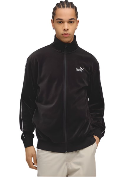 Essentials Elevated Velour Track Erkek Siyah Ceket
