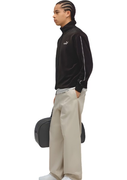 Essentials Elevated Velour Track Erkek Siyah Ceket modelleri