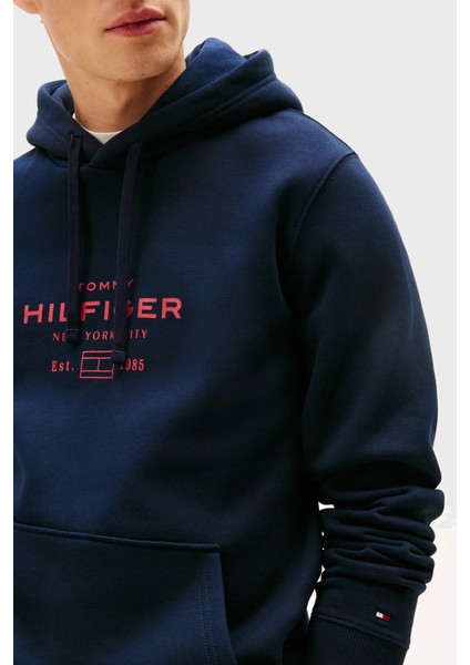 Pamuklu Regular Fit Baskılı Kapüşonlu Sweat Erkek Sweat MW0MW40864 Dw5 fiyatları