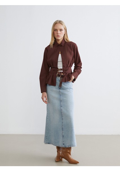 Yeni Sezon Kemerli Kadın Gömlek fiyatları