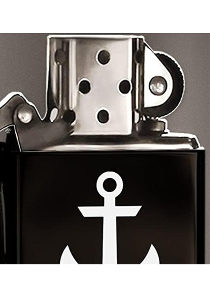 Çapa Tasarımlı Siyah Benzinli Metal Çakmak fiyatları