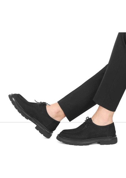 Erkek Siyah Bağcıklı Nubuk Deri Günlük Ayakkabı fiyatları
