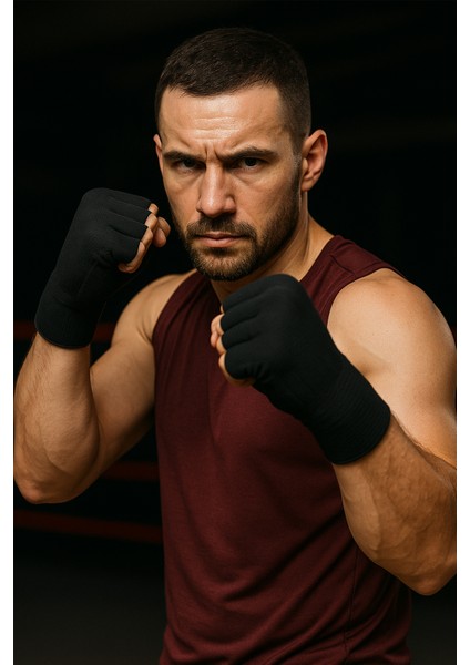 Hazır Bandaj 1 Çift Boks Bandajı Siyah Eldiven Giyilebilir Boks Bandajı Hazır Boks Bandajı El Sargısı Hazır modelleri