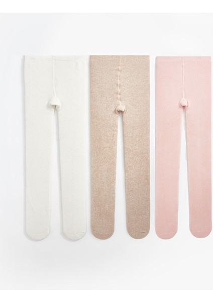 Yeni Sezon Basic Kız Bebek Külotlu Çorap 3'lü
