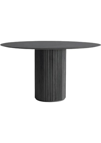 Vintage Yuvarlak Siyah Ahşap Bohem Masa 110X110 fiyatları