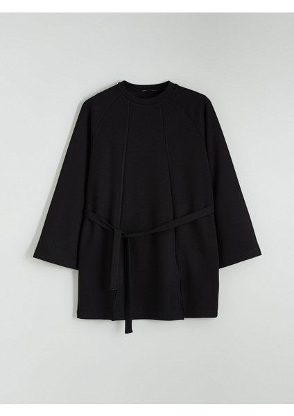 Yeni Sezon Bisiklet Yaka Kadın Sweatshirt Tunik indirimleri