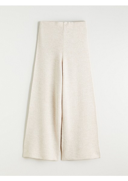 Yeni Sezon Beli Lastikli Geniş Paça Kadın Triko Pantolon indirimleri