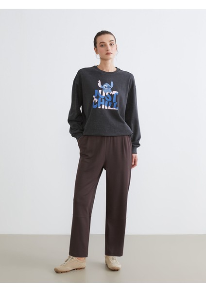 Yeni Sezon Beli Lastikli Geniş Paça Kadın Pantolon