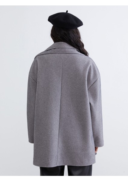 Yeni Sezon Bisiklet Yaka Atkılı Kadın Kaşe Kaban indirimleri