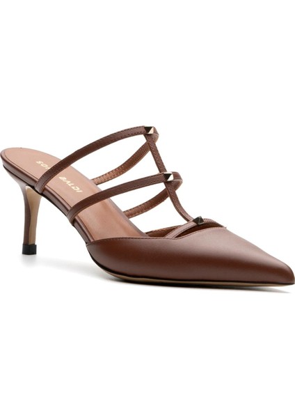 Lusha Taba Hakiki Deri Kadın Topuklu Terlik fiyatları
