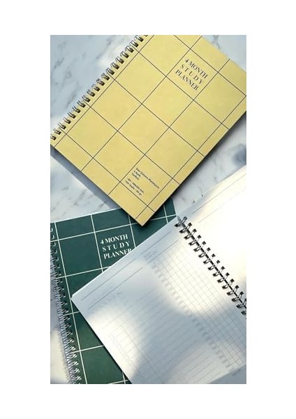 Tanıtım 4 Aylık Spiralli Tarihsiz Ders Çalışma Planlayıcısı, A5 Boyutu (Sarı) modelleri