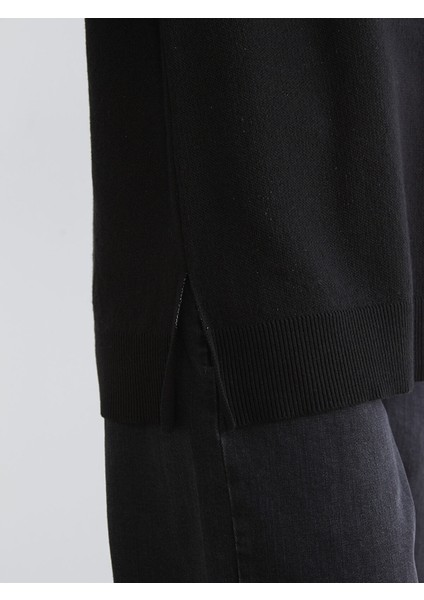 Yeni Sezon Bisiklet Yaka Desenli Kadın Triko Kazak modelleri