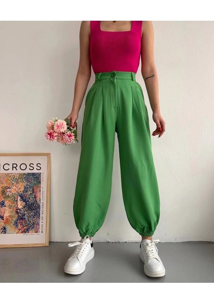 Sptrns Şalvar Pantolon Yeşil S23202 (Beden: L)