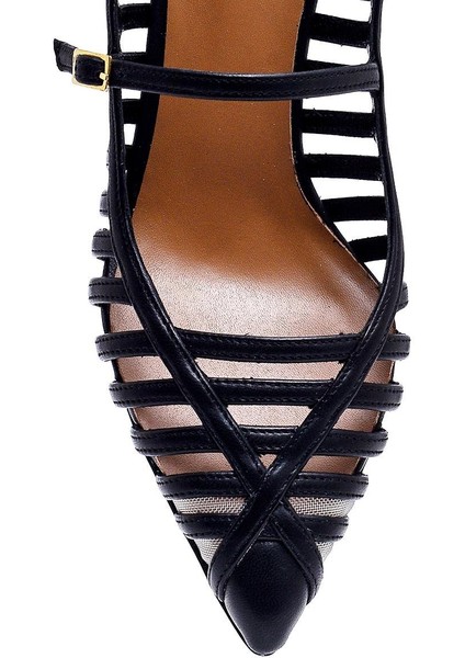 Monare Siyah Hakiki Deri Kadın Stiletto & Abiye modelleri