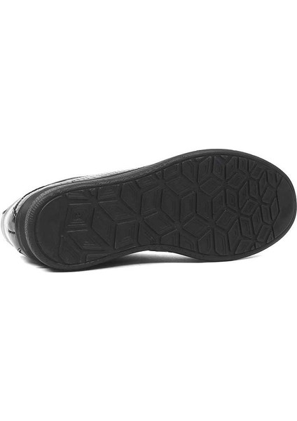 Kadın Siyah Bağcıklı Dolgu Topuklu Rugan Deri Ayakkabı indirimleri