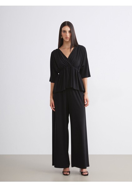 Yeni Sezon Kruvaze Yaka Büzgülü Bluz fiyatları