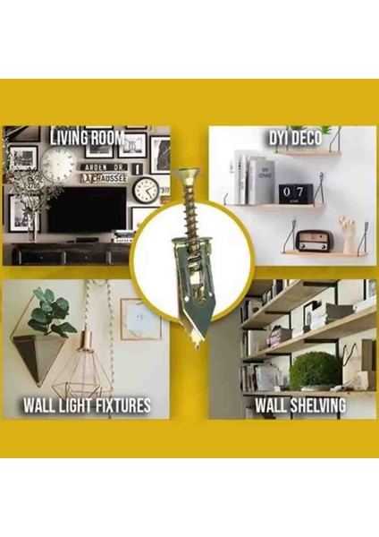 Rayko- 60 Adet 28MM Kısa Çelik Alçıpan Dübeli..jilet Dübel,korniş Dübeli