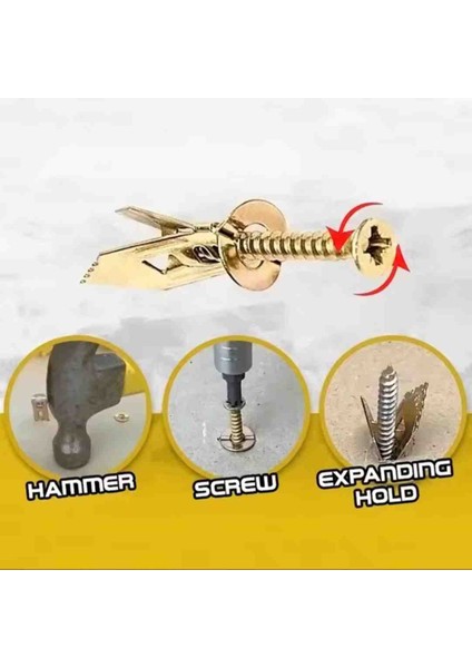 Rayko- 60 Adet 28MM Kısa Çelik Alçıpan Dübeli..jilet Dübel,korniş Dübeli