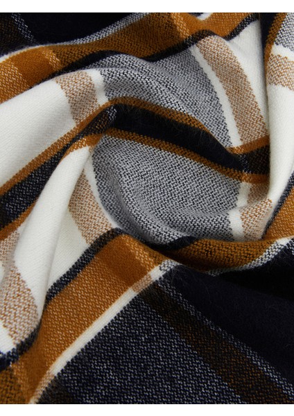 Yeni Sezon Püskül Detaylı Ekose Desenli Erkek Atkı modelleri