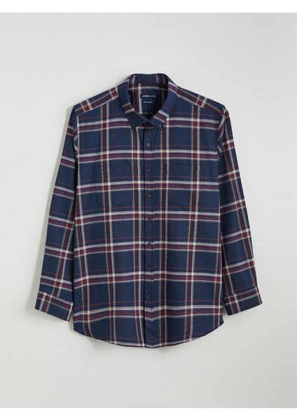 Yeni Sezon Regular Fit Uzun Kollu Ekose Erkek Gömlek indirimleri