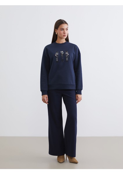 Yeni Sezon Işlemeli Kadın Kalın Sweatshirt Tunik fiyatları