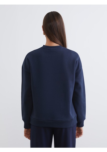 Yeni Sezon Işlemeli Kadın Kalın Sweatshirt Tunik fırsatları