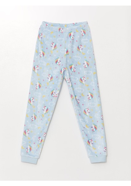 Yeni Sezon Beli Lastikli Baskılı Kız Çocuk Pijama Alt