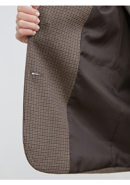 Yeni Sezon Kazayağı Desenli Kadın Blazer Ceket fırsatları