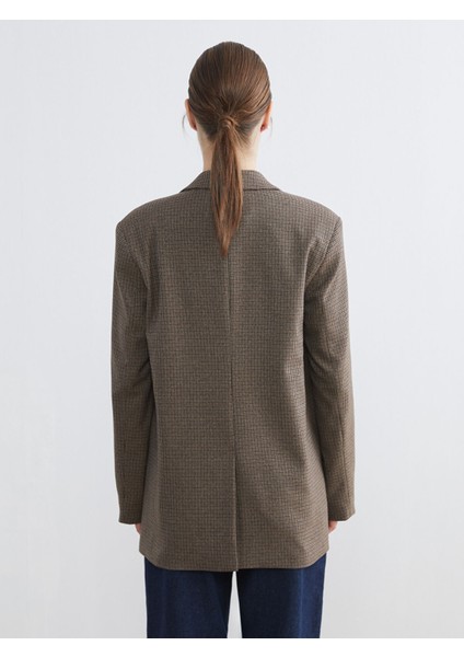 Yeni Sezon Kazayağı Desenli Kadın Blazer Ceket indirimleri