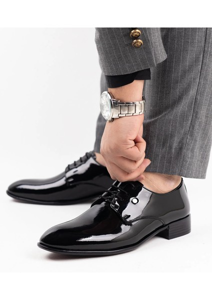 Klasik Ruganerkek Ayakkabı Hakiki Dana Astarlı Damatlık Takım Elbiseye Uygun R30