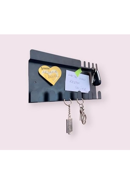 Notluklu Anahtar Askısı Vidalı Mat Siyah fiyatları