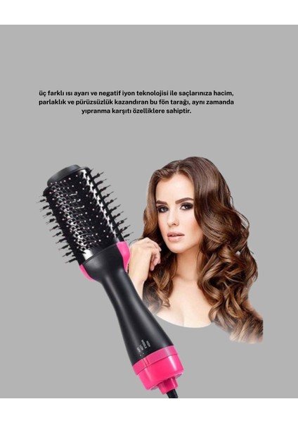 Yzlal 1200W Fön Tarağı – 3 Isı Ayarı, Negatif Iyonlu, Hızlı ve Pürüzsüz Sonuç fiyatları