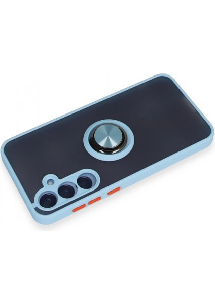 Samsung Galaxy A15 4g Kılıf Montreal Yüzüklü Silikon Kapak - Buz Mavi modelleri