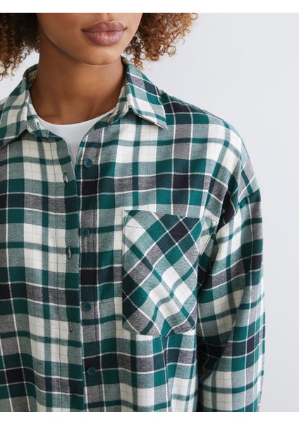 Yeni Sezon Ekose Oversize Kadın Oduncu Gömlek modelleri