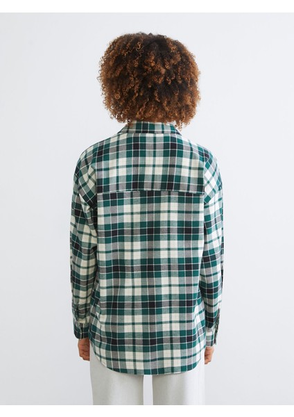 Yeni Sezon Ekose Oversize Kadın Oduncu Gömlek fırsatları