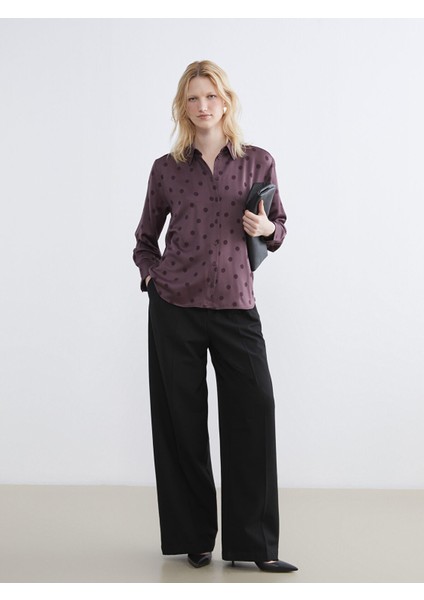 Yeni Sezon Puantiyeli Oversize Kadın Gömlek fiyatları