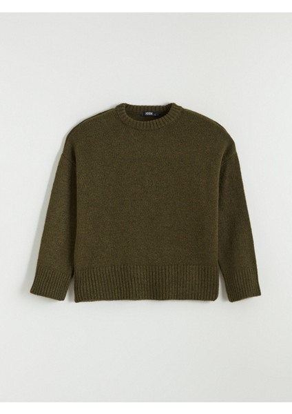 Yeni Sezon Bisiklet Yaka Kadın Triko Kazak