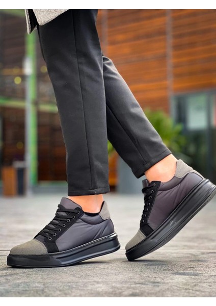 Yzlal KB-X46 Kuback Siyah Gri Yüksek Siyah Taban Günlük Spor Ayakkabı (Numara: 41) fırsatları