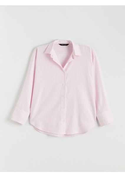 Yeni Sezon Çizgili Oversize Kadın Gömlek indirimleri