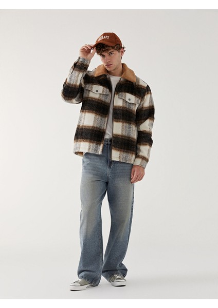 Yeni Sezon Standart Kalıp Gömlek Yaka Ekose Erkek Mont fiyatları