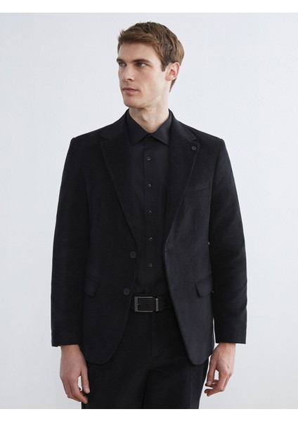Yeni Sezon Standart Kalıp Kadife Erkek Blazer Ceket